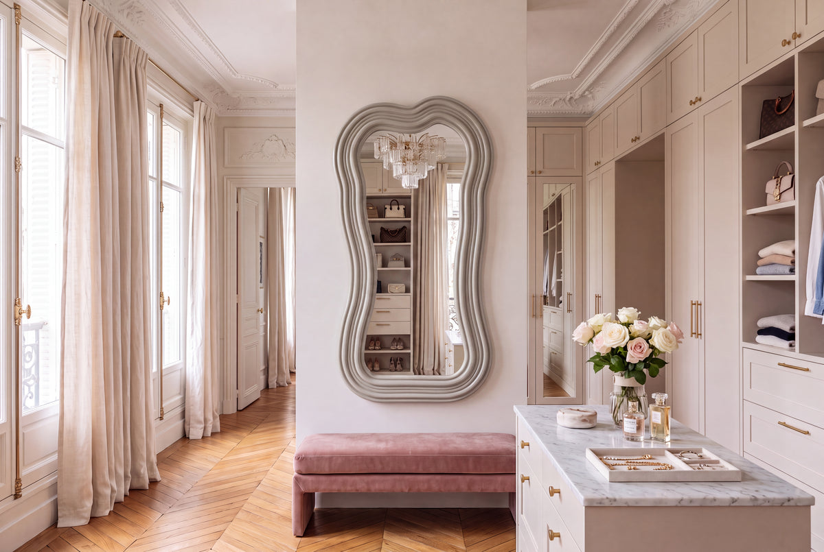 Wall mirror ALICE II 100cm greige