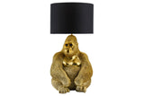 Tischleuchte KING APE 55 cm, goldfarben, schwarzer Schirm