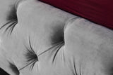 Bed PARIS CHESTERFIELD 180x200cm velvet grey