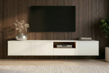 TV-Board LOFT 200cm hanging white natural