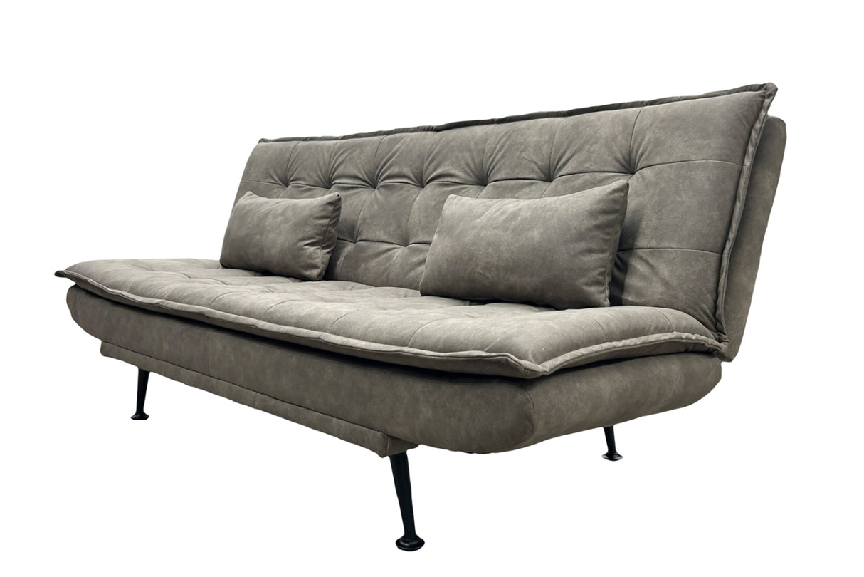 Sofa bed JAZZ 195cm 3-seater microfibre taupe