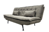 Sofa bed JAZZ 195cm 3-seater microfibre taupe