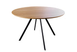 Esstisch ATELIER 120cm rund mit schwarzen Metallbeinen