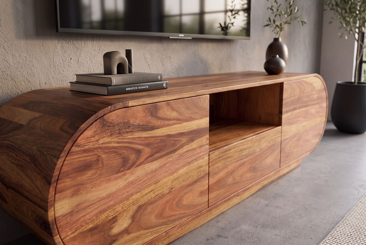 TV-Board ORGANIKO 160cm oval Palisander braun