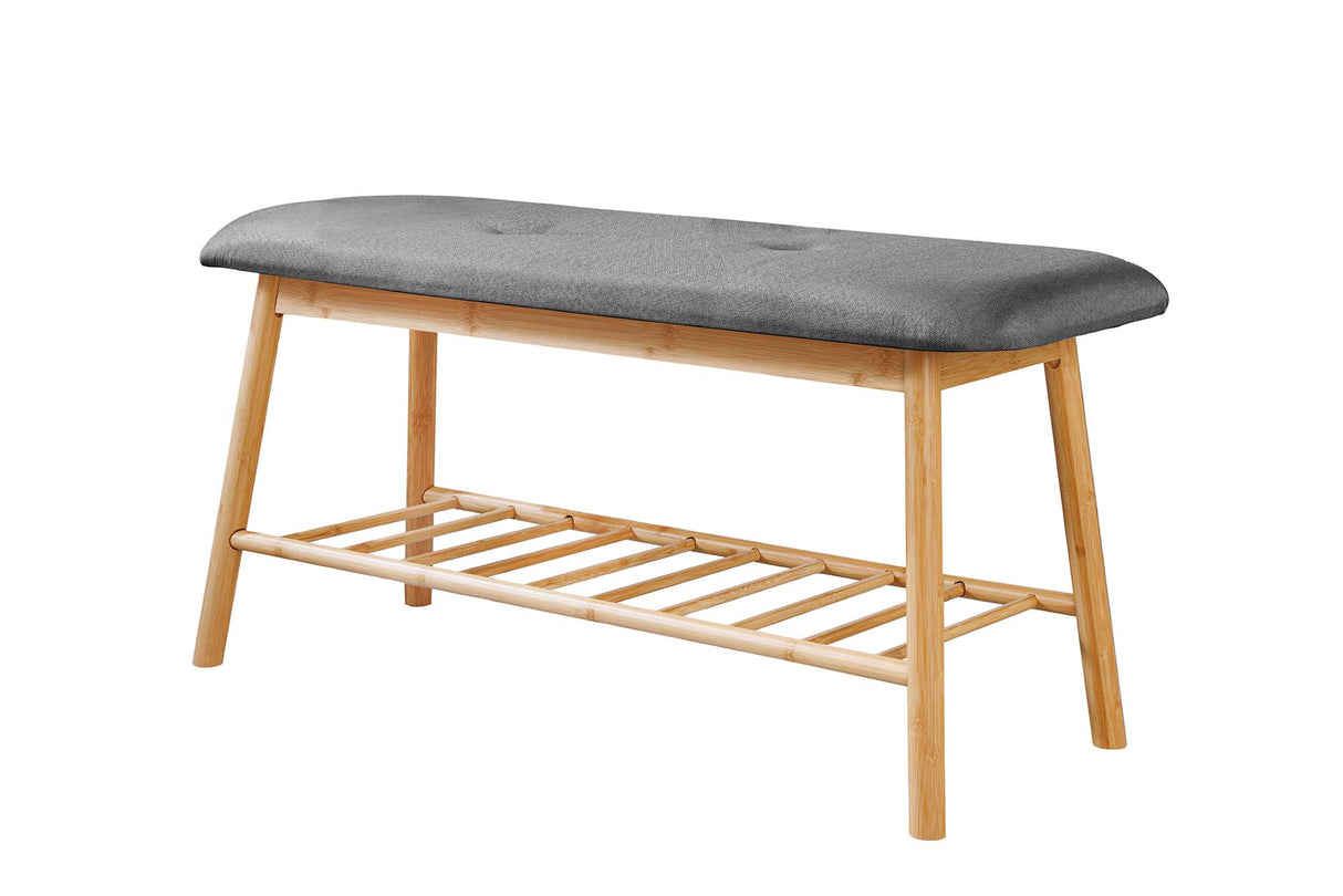 Shoeshelf ZEN-BO 90cm bamboo natural grey