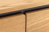 Sideboard ATELIER 120cm in natürlicher Eichenholzoptik mit schwarzen Beinen