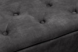 Bench chest EN VOGUE 120cm w/ storage space velvet grey