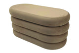 Polsterbank VOGUE 85cm oval mit Stauraum Samt Champagner
