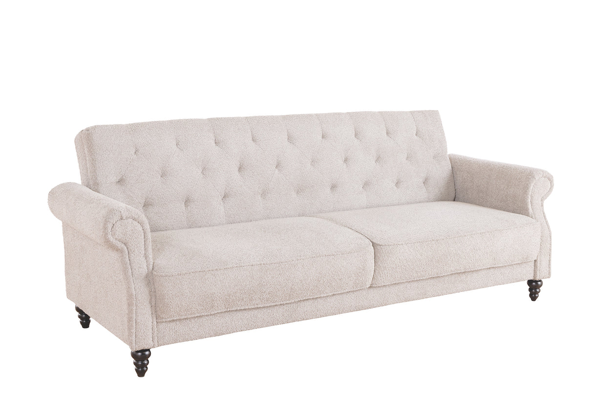 Schlafsofa MAISON BELLE AFFAIRE 220cm Bouclé Greige
