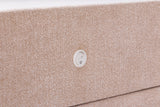 Bedside table TOULOUSE w/ LED light 55cm velvet beige