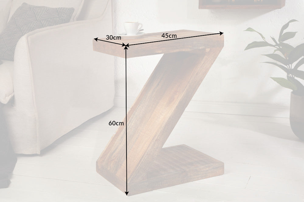 Beistelltisch Z 60cm Mangoholz natur