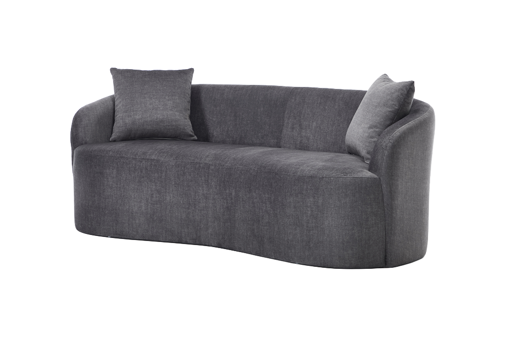 Sofa ELEMENTAL 180cm 2-Sitzer Samt Graphitgrau
