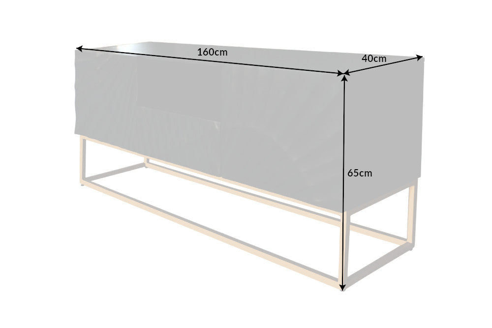 TV-Lowboard SCORPION 160cm 3D mango schwarz