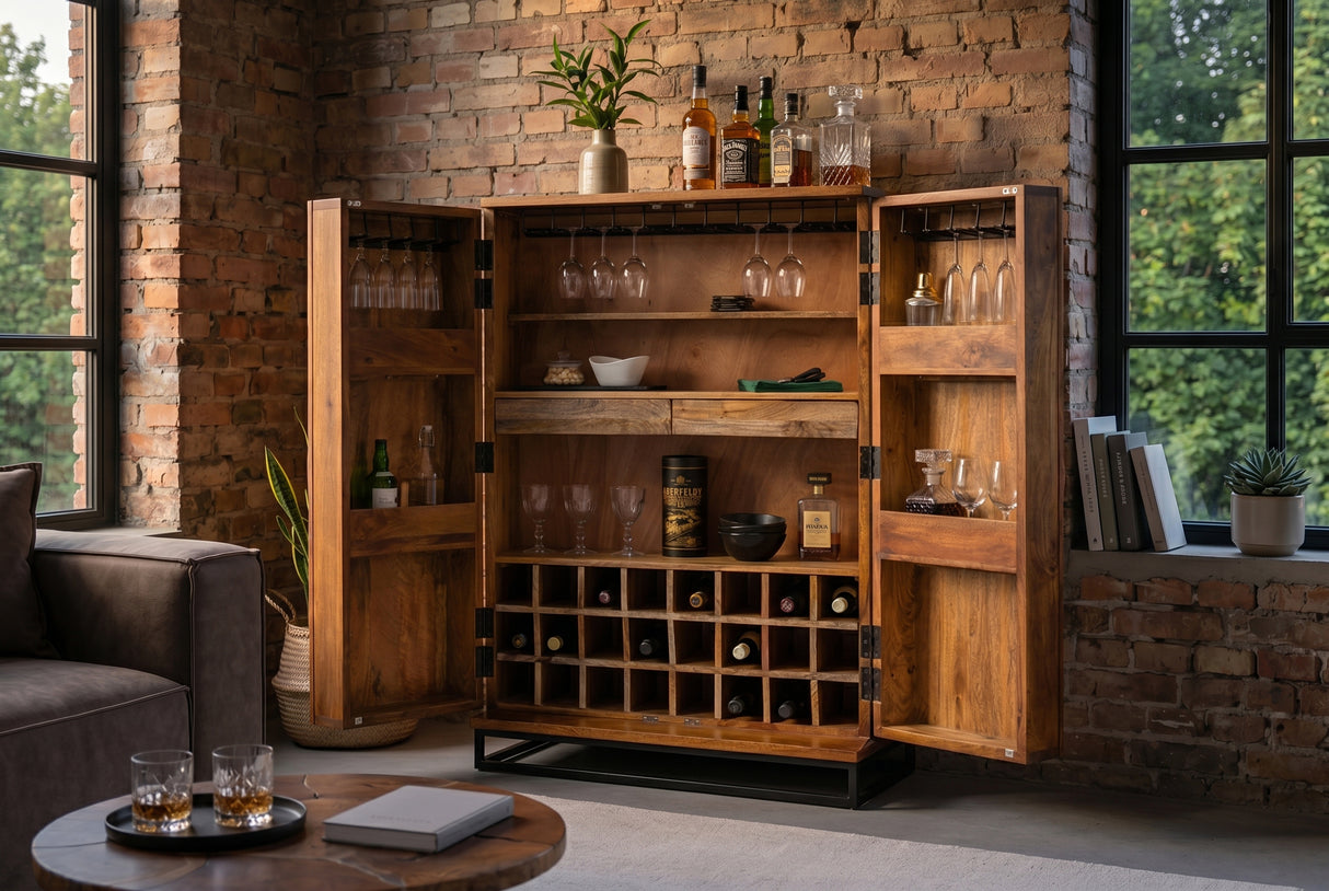 Barschrank SCORPION 140cm mangobraun