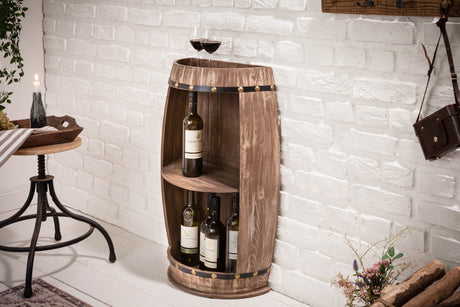Wine shelf half BODEGA 80cm massive fir wood