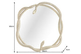 Wandspiegel SNAKE XL 85cm gold mit Dekoelement in Schlangenform