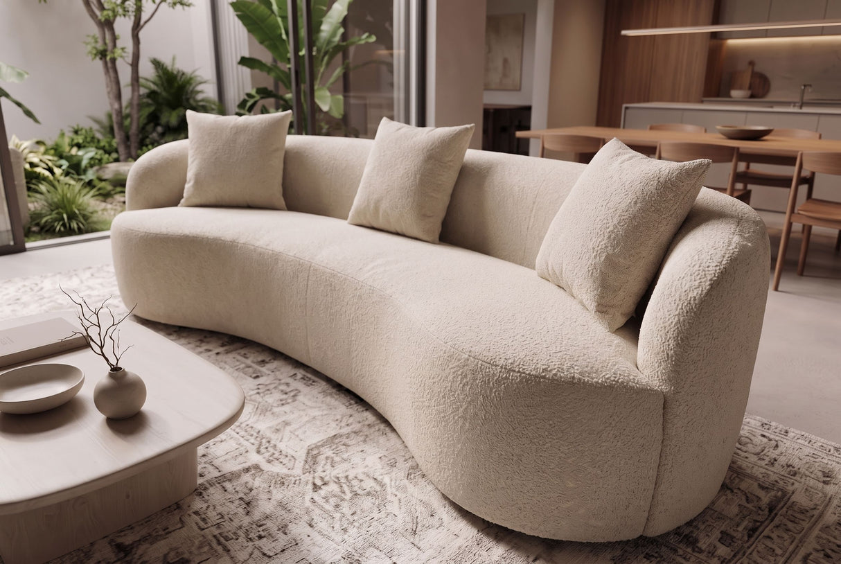 Sofa ATELIER 230cm 3-Sitzer Bouclé beige