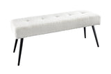 Bench BOUTIQUE 100cm bouclé white