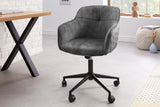 Office chair EUPHORIA 47-56cm velvet dark grey