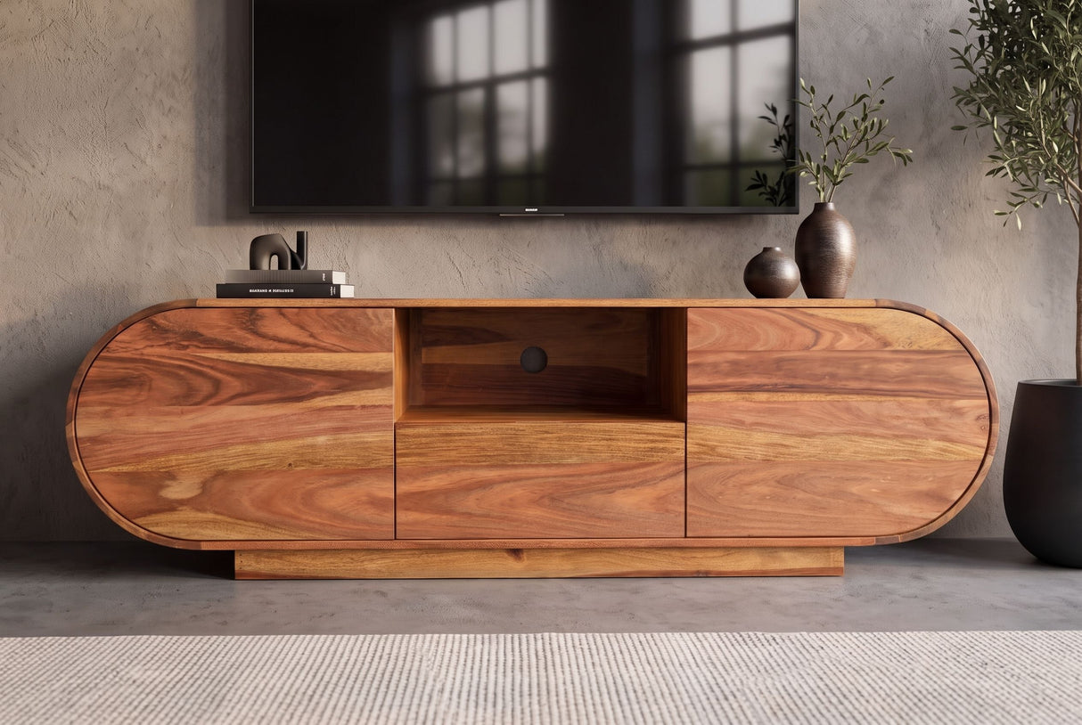 TV-Board ORGANIKO 160cm oval Palisander braun