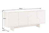 Sideboard SAVOY 180 cm 3D mit weißer Marmorkeramikplatte