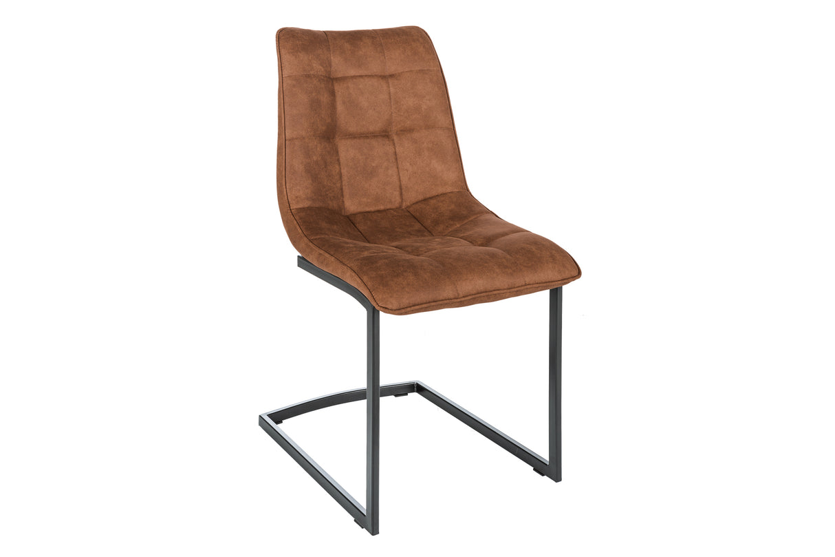 Cantilever chair MIAMI microfibre brown