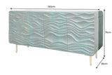 Sideboard WAVE 160cm turquoise mango wood