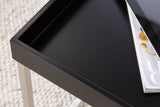 Side table ELEMENTS set of 2 with removable trays black