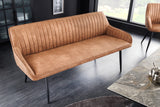 Bench TURIN 160cm microfibre brown