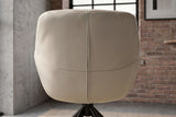 Drehsessel PAPILLON drehbar 180° m. Armlehnen Leder beige