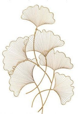B-Wanddeko GINKGO 125cm gold