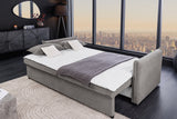 Schlafsofa APARTMENT 215cm 3-Sitzer Cord grau