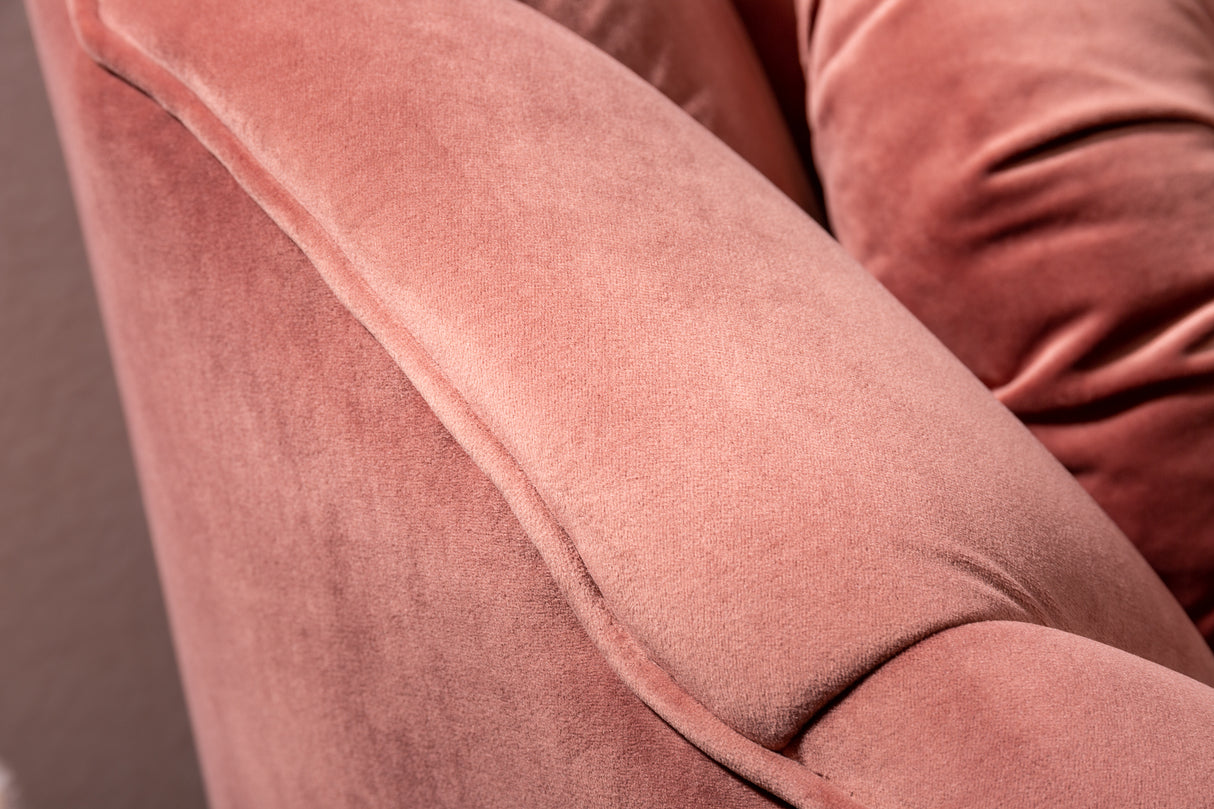 Sofa ARIELLE 220cm velvet dusky pink