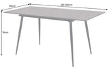 Dining table APARTMENT 120-160cm extendable grey stone look