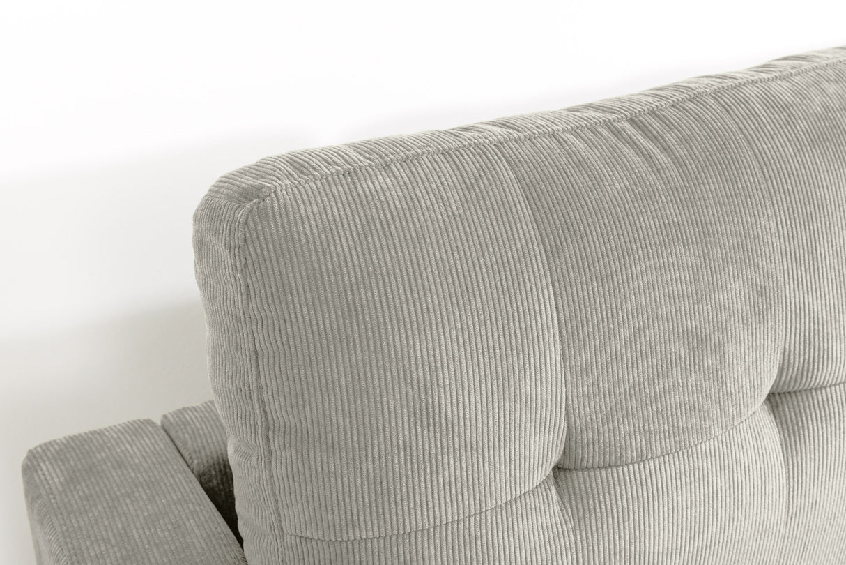 Corner sofa STOCKHOLM 220cm 3-seater spring core cord greige