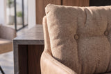 Barhocker BIG GEORGE drehbar m/Armlehnen Samt Flachgewebe Champagner Beige