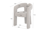 Chair ARCH bouclé greige teddy fleece armchair