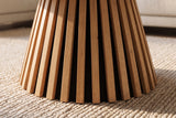 Coffee table VALHALLA WOOD Ø 70cm round oak wood veneered natural