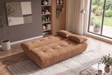 Schlafsofa ELYPSE 200cm 3-Sitzer Chenille Rostbraun