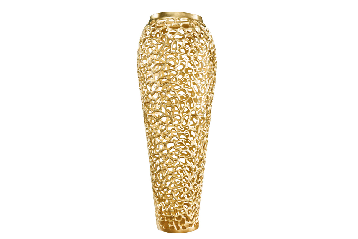 Decoration vase ABSTRACT LEAF 90cm gold