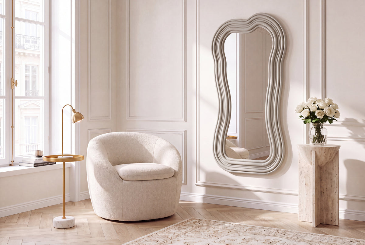 Wall mirror ALICE II 100cm greige