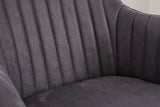 Swivel chair LIVORNO 180° microfibre grey