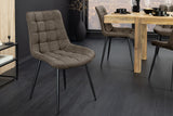 Stuhl ROADSTAR Microfaser taupe mit schwarzen Metallbeinen