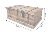 Coffee table BODEGA 100cm w/ wine shelf and storage space mango wood natural