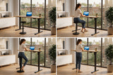 Office desk OAK DESK 120cm height adjustable natural