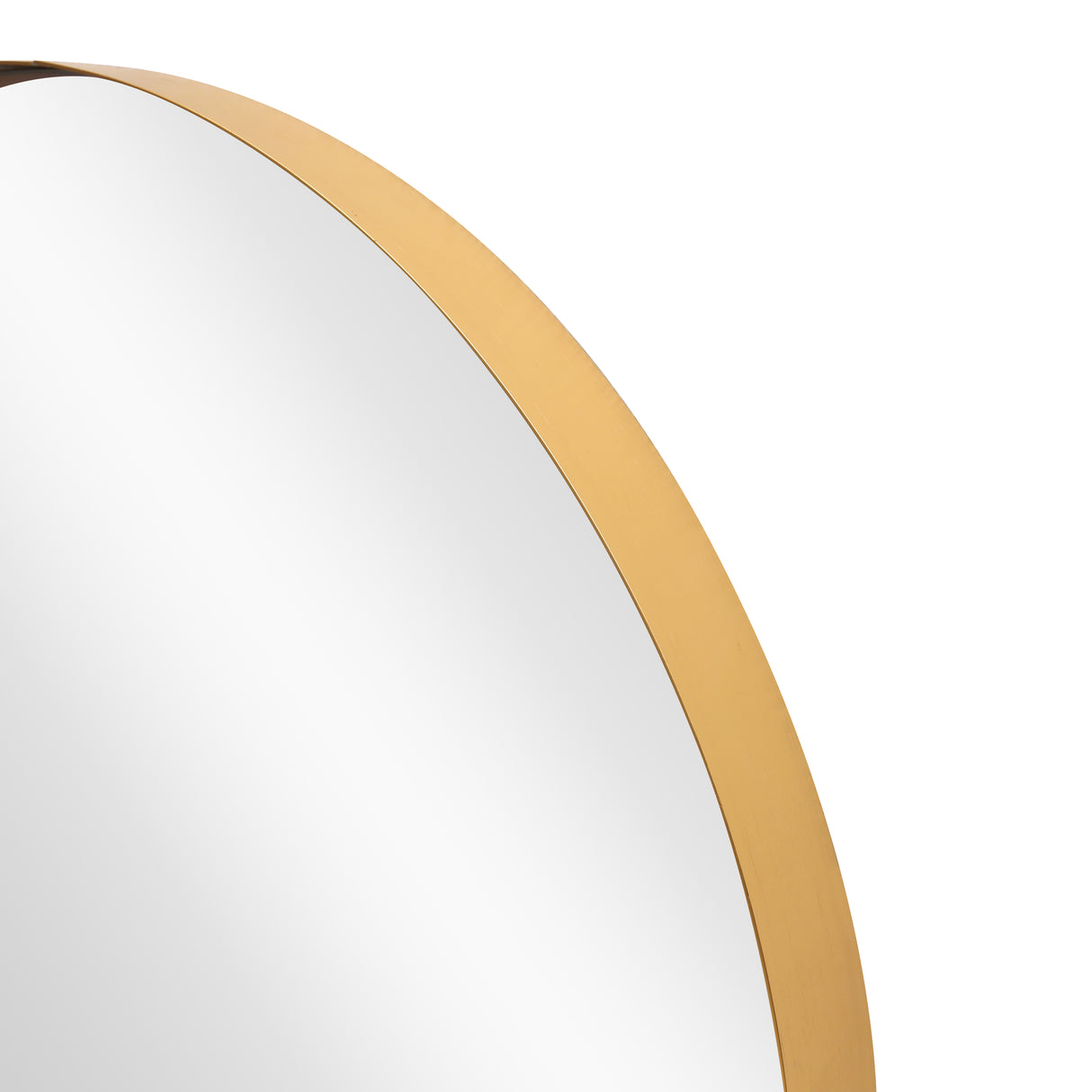 Wandspiegel PORTRAIT 60 cm rund Aluminium gold