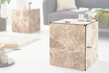 Side table stool SQUARE 40cm teak wood