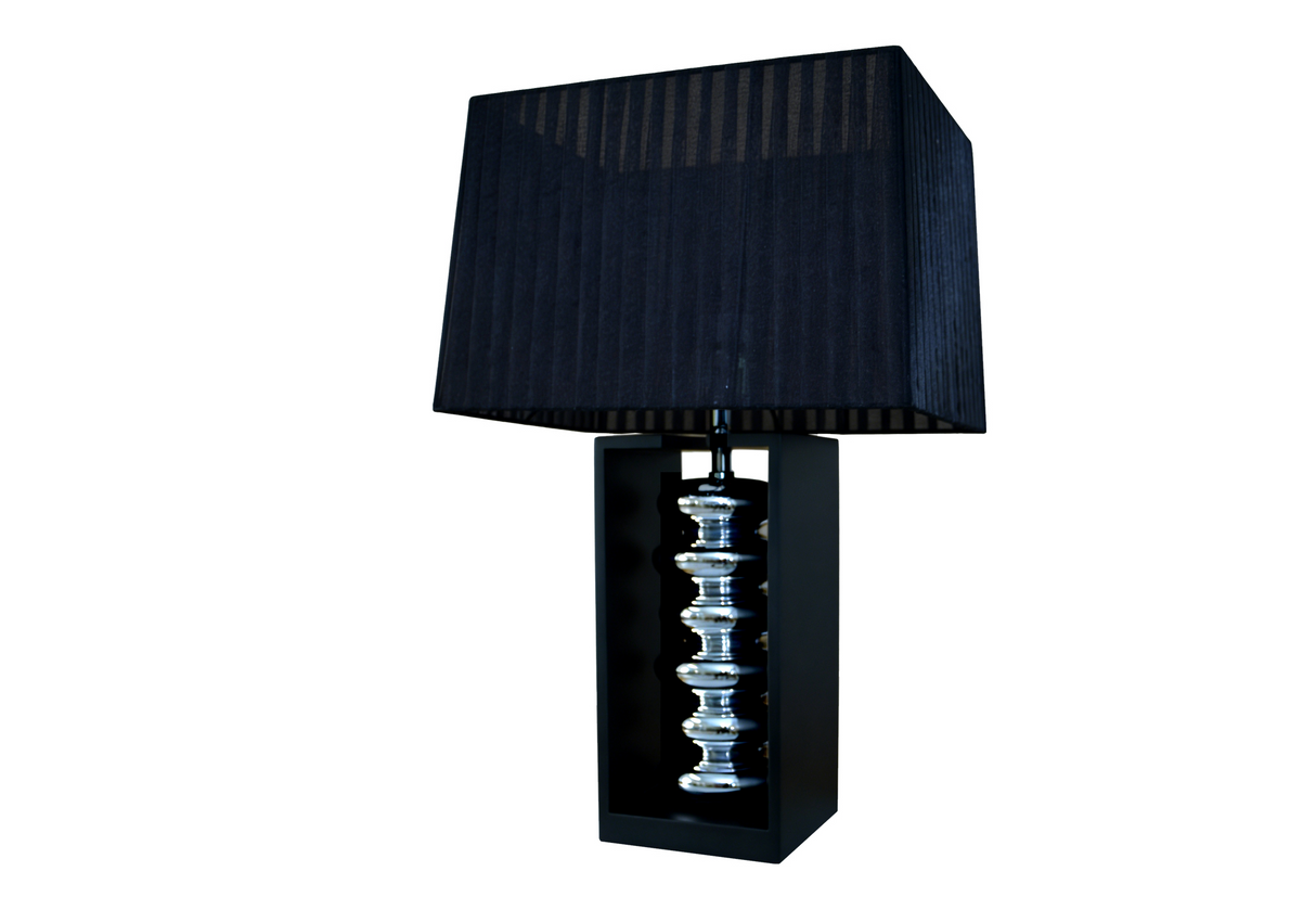 Table lamp GRACIA 55cm w/ adjustable lampshade black silver