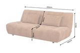 Schlafsofa ELYPSE 200cm 3-Sitzer Chenille Rostbraun