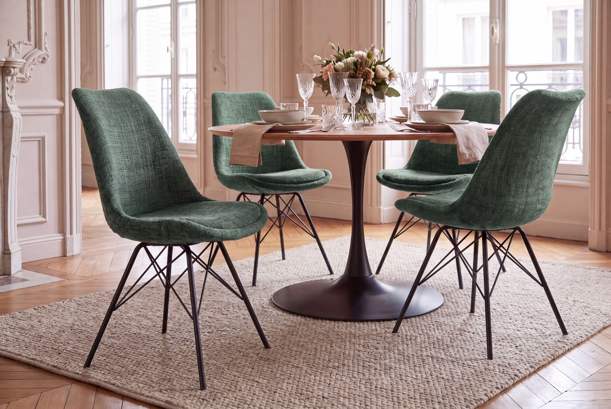 Chair SCANDINAVIA MEISTERSTÜCK  textured fabric green